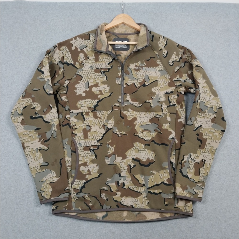 KUIU Fleece Jacket Mens Large Brown Valo Camo Heavyweight 290 Thermal Hunting